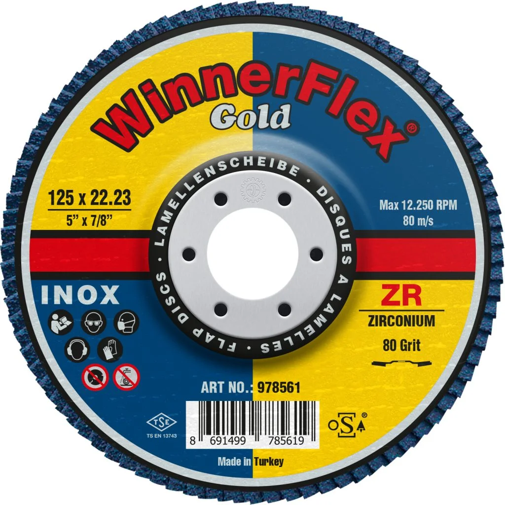 Inox Zirconium Flap Disc 125x22